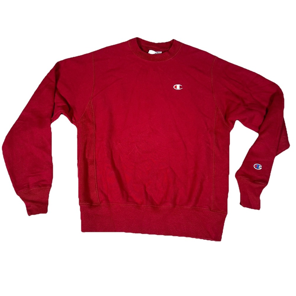 Champion Reverse Weave Men's Size S Sweater Red Jumper Pullover Y2K